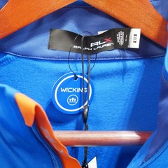New RLX Polo Ralph Lauren Golf Shirt 1/4 Zip Men Blue Size Large $148