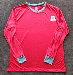 Ecko Unltd T Shirt Mens XL Red Long Sleeve 100% Polyester Jersey Fabric