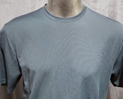 Claiborne Men’s Ribbed Short Sleeve Crew Neck Pull-Over Shirt ~ Teal ~ Large