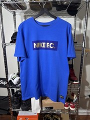 Nike F.C. T-Shirt Foil Game Royal Blue Gold Foil Mens Large 810505-480