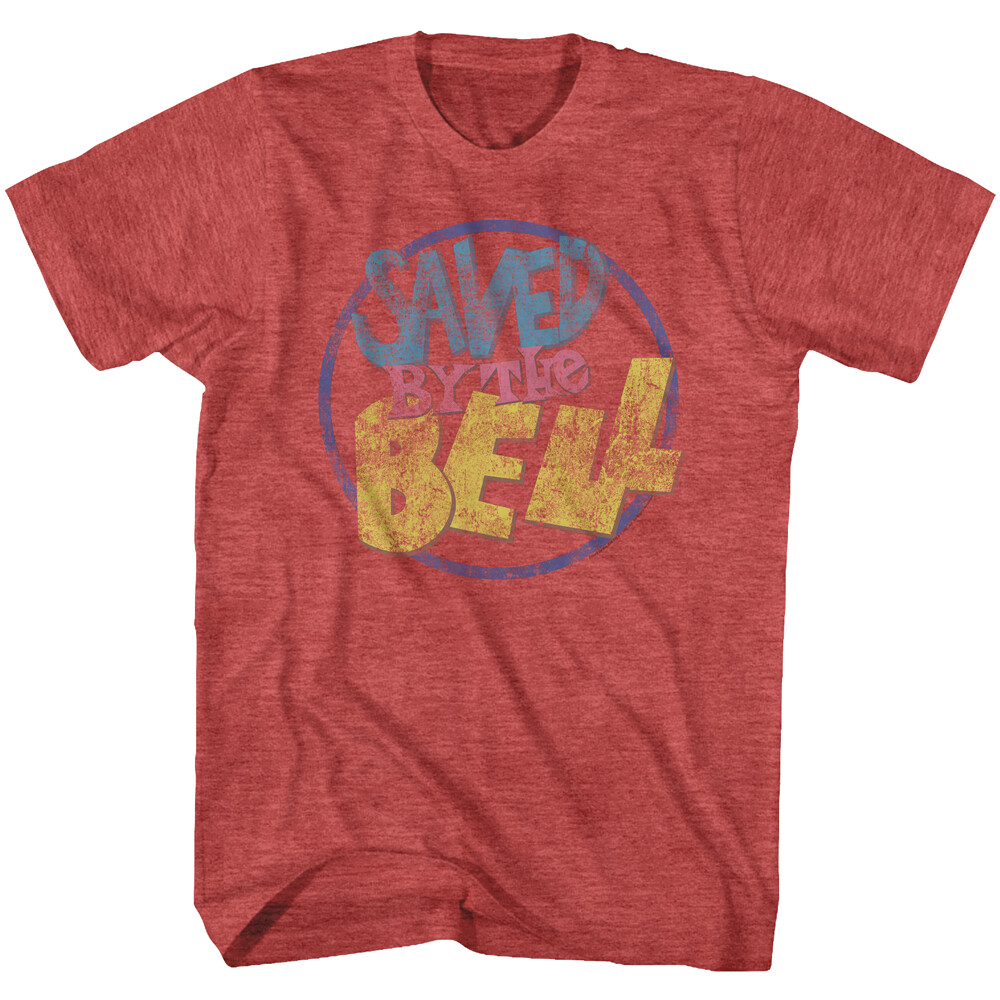 Saved By The Bell Distressed Color TV Show Logo Men’s T Shirt