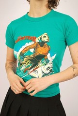70s The Rocketeer T-Shirt (S) Disney green vintage short sleeve retro graphic