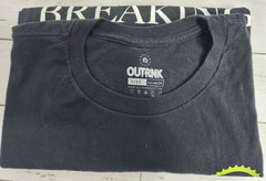 OUTRANK Men’s Casual ‘Breaking Bread’ Short Sleeve Black T-Shirt, Size 3XL