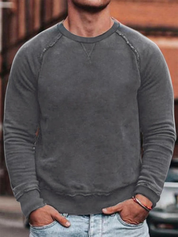 Zonbailon men’s t-shirt solid color crew neck moisture wicking breathable shirt