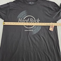 Hard Rock Cafe San Diego T-Shirt Men’s L Black Logo Vinyl NEW Jersey NWT