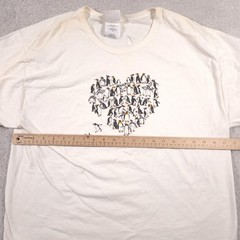 Vintage Discovery Channel Store Shirt Mens Extra Large Penguin Heart Graphic 90s