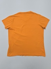 Schott Men’s Orange NYC Logo V-Neck T-Shirt Size M Regular Cotton