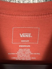 Vans Off The Wall Skull Tie Dye Long Sleeve Tee Medium Red White