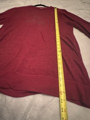 Woodstock Red Graphic Men’s Long Sleeve Shirt Heavy And Soft Material Size XL