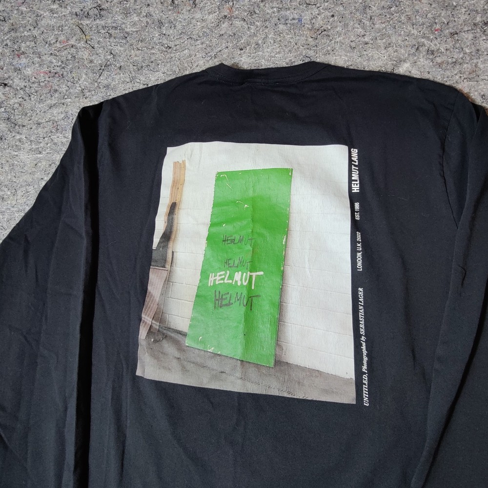 Helmut Lang The Artist Series Adrienne Salinger Mens L Black Long Sleeve Tee