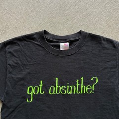 Vintage 90s Got Absinthe Shirt Size Medium Black Alcohol Liquor Humor Funny