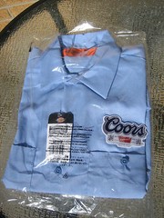new COORS light DICKIES uniform Workshirt Shirt Beer Delivery Brewery Patch work