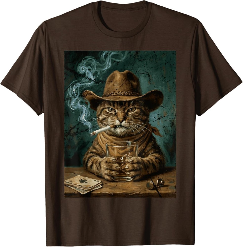 Funny Smoking Cat, Cigarette Meme Cat Lover T-Shirt