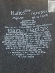 1 Hanes Originals Tagless Cool & Breathable Stretch T-Shirt Black – Size 3XL