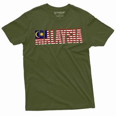 Men’s Malaysia T-shirt Malaysia coat of arms flag patriotic nation country tee