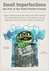 SESAME STREET CAN IT OSCAR THE GROUCH Front Print Men’s Tee Shirt SM-3XL