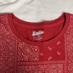 Brooklyn Cloth Shirt Mens 3XL Red Bandana Paisley Allover Graphic Tee T-Shirt