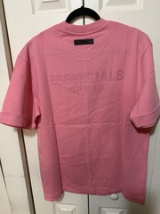 Essentials Fear of God Pink Logo Crew Neck Short Sleeve Cotton T-Shirt XL