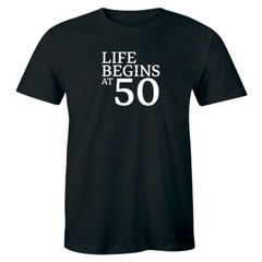 Life Begins To Suck At 50 T-Shirt 50 Years of Being 50th Birthday Shirt Bday Tee