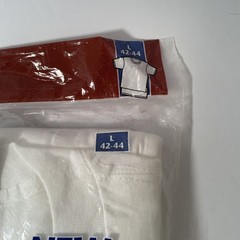 Vintage BVD T Shirts White Crew Neck Size L Preshrunk Cotton New Old Stock