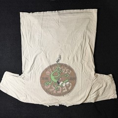 Vintage Crazy Shirts Hawaii Gecko Espresso T-Shirt Distressed Cream Large Y2K