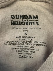 Gundam Hello Kitty Shirt Mens Small Beige Anime Graphic Tee Sanrio Robot