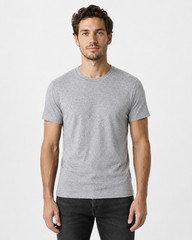 Men’s 6 Pack 100% Cotton Slim Fit Crew Neck T-Shirts