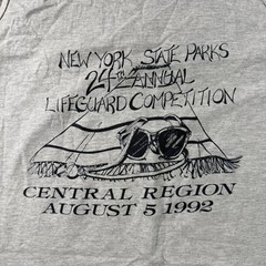 Vintage Anvil Tank Top Sz XL New York State Parks Lifeguard Competition 1992 USA