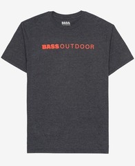 Bass Outdoor Men’s Lined T-shirt in Charcoal Heather-2XL