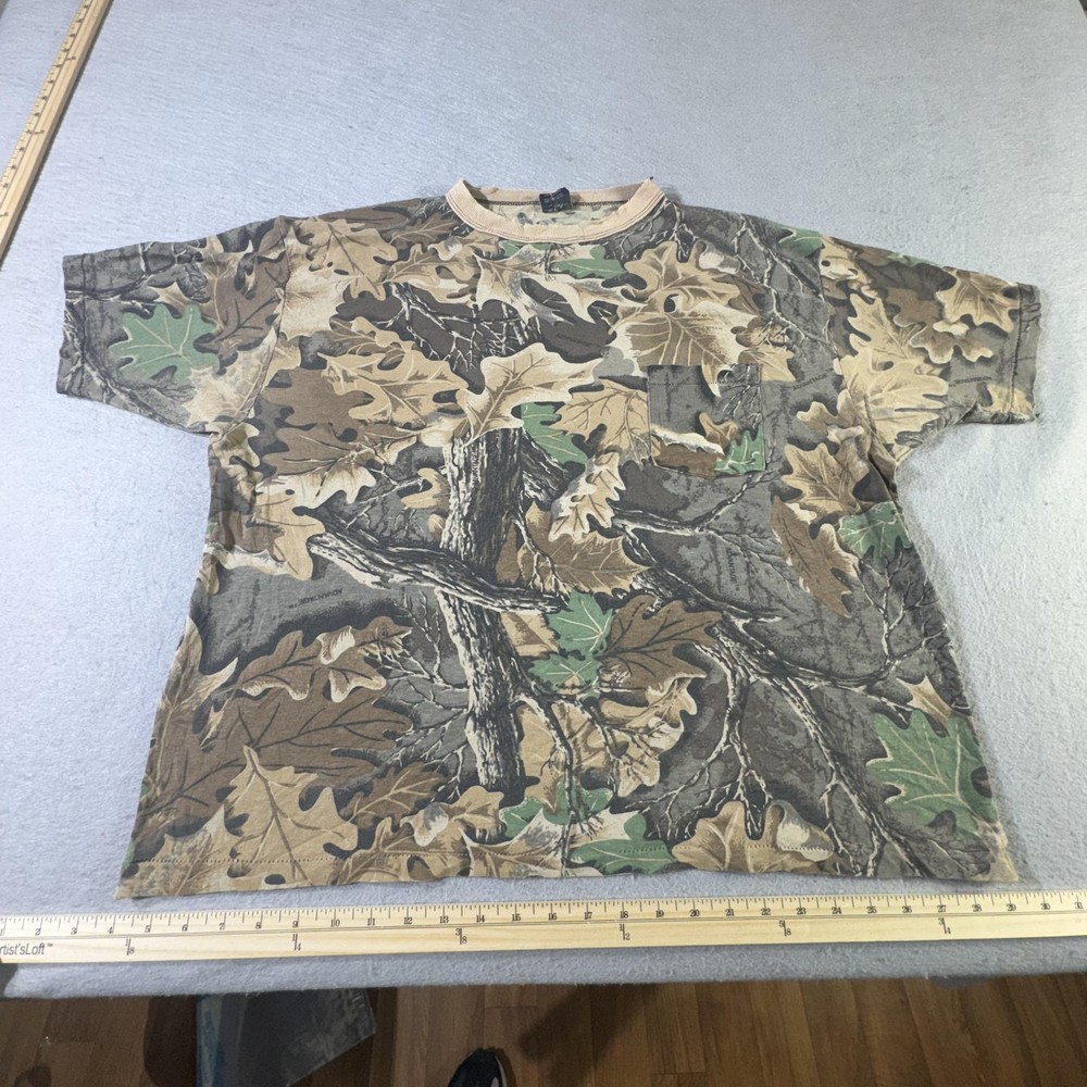 Vintage Ace Sportswear Shirt Mens XL Camo Pocket Hunting Outdoor USA 90s