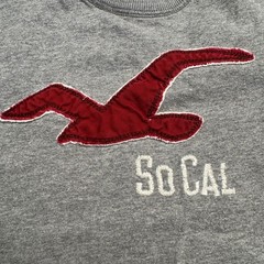 Hollister So Cal Graphic T Shirt Gray Bird Logo Short Sleeve Cotton Mens S