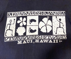 Vintage 90’s MAUI HAWAII Hibiscus Flower Island Artwork Poly Tees T-Shirt – M