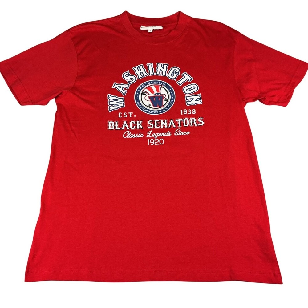 Headgear Classics Washington Black Senators Negro League T-Shirt Red Men’s Small