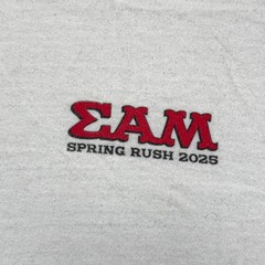 University of Indiana Sigma Alpha Mu Shirt Mens Large White 2025 Spring Rush MAD