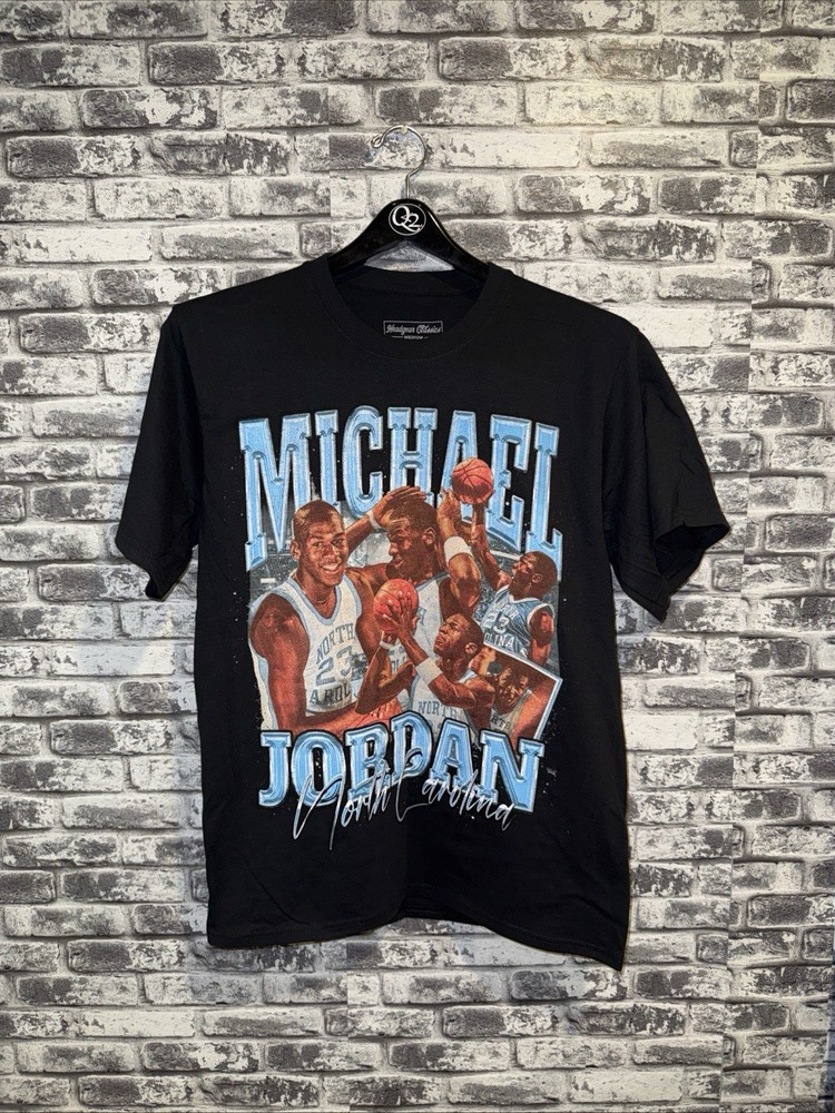 Michael Jordan, North Carolina Graphic T-Shirt Size Medium Headgear Classics