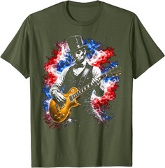 Abraham Lincoln Abe Lincoln Playing Guitar T-Shirt