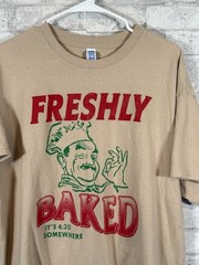 Brisco Brands Tan Freshly Baked 420 T-shirt Size XL