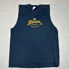 Corona Extra Mens XL Black Muscle Tank Top Sleeveless 3D Liquid Alstyle 2005