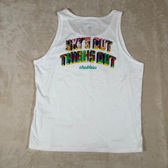 Chubbies Tank Top Mens XL White New Spring Breaker Skys Out Thighs Out Pocket
