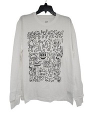 New Keith Haring Art Collage Mens Medium Pop Street Art Soft Cotton L/S Tee