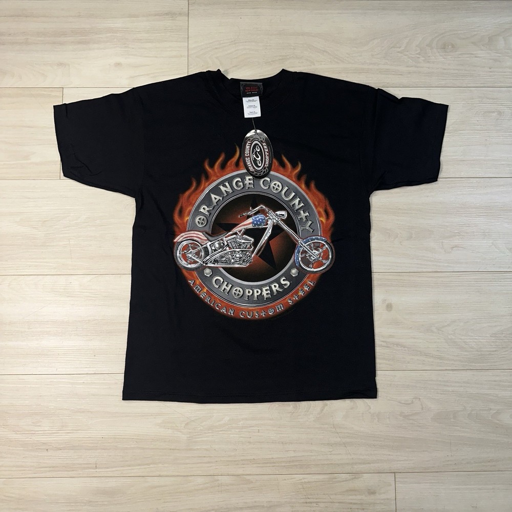 Y2K Orange County Choppers shirt size Mens Small Y2K Flame Motorcycle EUC