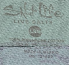 Salt Life Logo Pocket Tee Mens Sz Large, Turquoise, Short Sleeve