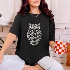 Tribal Owl T-Shirt | Intricate Celtic Knot Wisdom Unisex Unisex Tee Shirt