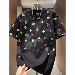 Men’s Trendy Tie-Dye Short Sleeve T-Shirt Summer Casual Slim Fit Crew Neck Top