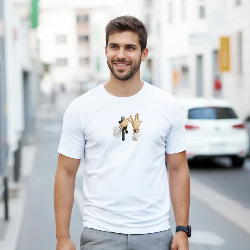 Sal Da Vinci Sanremo 2026 Iconic Ballet Hands Microphone T-Shirt Men Women