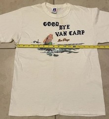 Vtg 80s San Diego Mermaid Faded Shirt XS Art California Beach Surf Grunge OP 90s