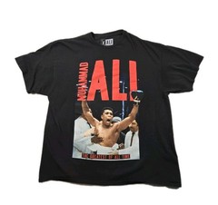 Mens Muhammad Ali Greatest Of All Time Short Sleeve T Shirt Black 2XL XXL