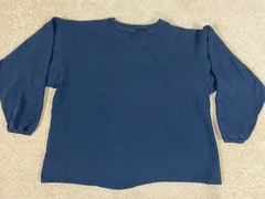 Champion Pullover Henley T-Shirt Mens XLBT Regular Fit Ribbed Cuff Sleeve Blue