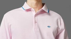 NEW MENS ADIDAS ORIGINALS TREFOIL POLO SHIRT ~SIZE LARGE #JW3964 LILAC PINK