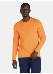 ATHLETIC WORKS Men’s 2XL Long Sleeve Tri-Blend Active Tee • Blaze Orange
